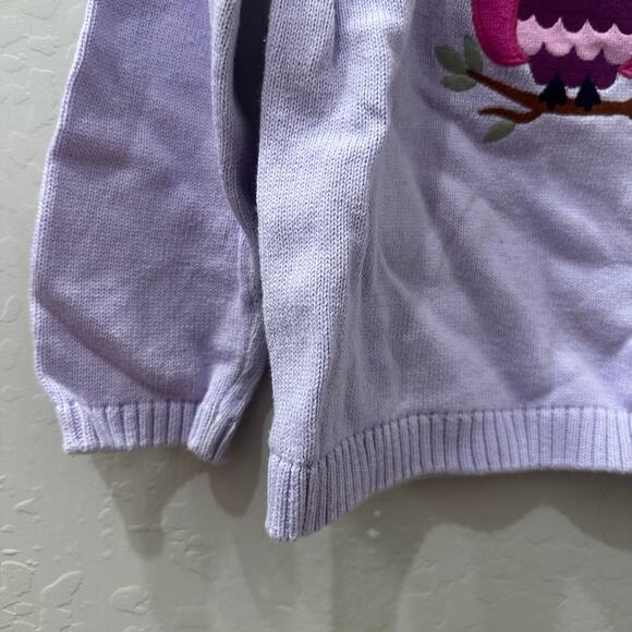 Gymboree Purple Embroidered Owl Sweater & Floral Leggings Outfit - Picture 4 of 9